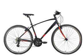 Велосипед Stark'24 Terros 28.3 V черный матовый металлик/оранжевый,черный