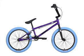Мужской велосипед Stark'24 Madness BMX 4 серо-фиолетовый/черный/синий