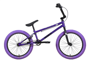 Велосипед Stark'24 Madness BMX 4 серо-фиолетовый/черный/фиолетовый