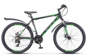 Велосипед STELS Navigator-620 MD 26" V010 (14" Чёрный/зелёный/антрацит) (LU088804)