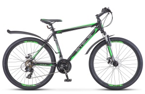 Велосипед STELS Navigator-620 MD 26" V010 (17" Чёрный/зелёный/антрацит)