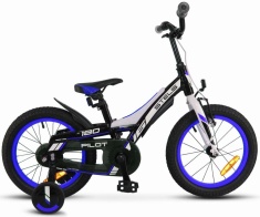 Детский велосипед STELS Pilot-180 16" V010 (9" Чёрный/синий)