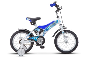 Велосипед STELS Jet 14" Z010 8.5" Белый/синий