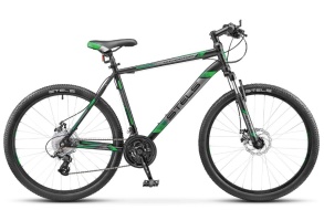 Мужской велосипед STELS Navigator-500 V 26" V030 16" Чёрный/зелёный 2019 (LU093441)