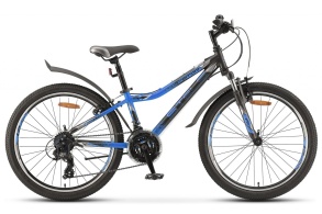 Велосипед STELS Navigator-410 V 24" 21-sp V010 12" Чёрный/синий (LU091557)