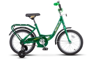 Детский велосипед STELS Flyte 16" Z011 11" Чёрный/салатовый (LU090454)