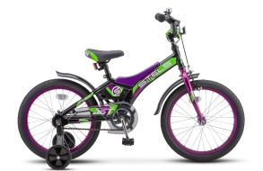 Детский велосипед STELS Jet 18" Z010  10" Чёрный/зелёный 2020