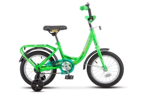 Детский велосипед STELS Flyte 14" Z011 9.5" Чёрный/салатовый (LU090453)