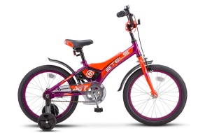 Детский велосипед STELS Jet 18" Z010 10" Фиолетовый/оранжевый (LU087404)