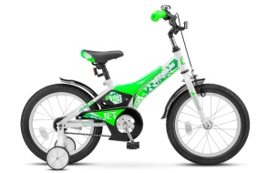 Детский велосипед STELS Jet 16" Z010 9" Чёрный/зелёный (LU087403)
