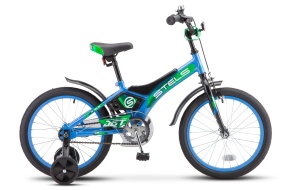 Детский велосипед STELS Jet 18" Z010 10" Голубой/зелёный