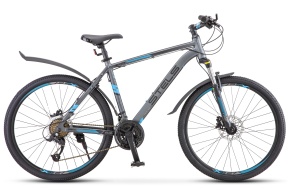 Велосипед STELS Navigator-640 D 26" V010 14.5" серый/синий