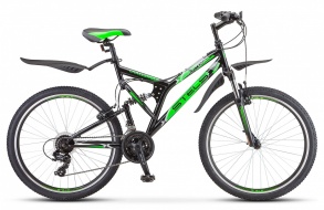 Мужской велосипед STELS Challenger V 26" Z010 20" Чёрный/зелёный (LU093654)