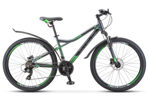 Велосипед STELS Navigator-610 D 26" V010 14" Антрацитовый/зелёный