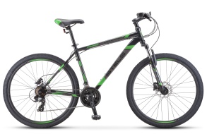 Велосипед STELS Navigator-700 D 27.5" F010 черный/зеленый