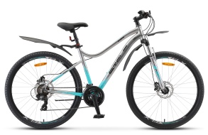 Женский велосипед STELS Miss-7100 D 27.5" V010 Серый/голубой