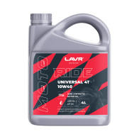 LAVR Ln7746 Моторное масло полусинт. МОТО RIDE UNIVERSAL 4T 10W-40 SM (4л)