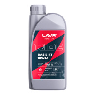 LAVR Ln7749 Моторное масло полусинт. МОТО RIDE BASIC 4T 10W-40 SL (1л)