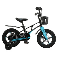 Детский Велосипед MAXISCOO  "Air", Deluxe Plus 14", Черный Аметист, С Дисковыми Тормозами (2023)