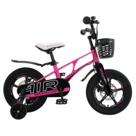 Детский Велосипед MAXISCOO  "Air", Deluxe Plus 14", Розовый Матовый, С Дисковыми Тормозами (2023)