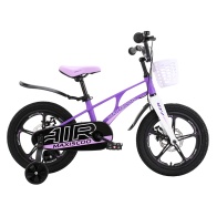 Детский Велосипед MAXISCOO  "Air", Deluxe Plus 16", Фиолетовый Матовый, С Дисковыми Тормозами (2023)