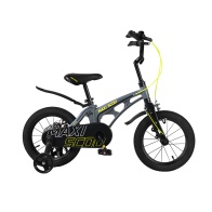 Детский Велосипед MAXISCOO "Cosmic" Standard Plus 14", Серый Матовый, С Ручными Тормозами (2022)