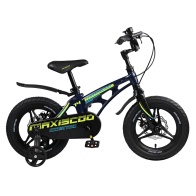 Детский Велосипед MAXISCOO  "Cosmic", Deluxe Plus 14", Синий Перламутр, С Дисковыми Тормозами (2023)