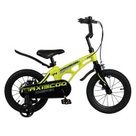 Детский Велосипед MAXISCOO  "Cosmic" Standard Plus 14", Желтый Матовый, С Ручными Тормозами (2023)
