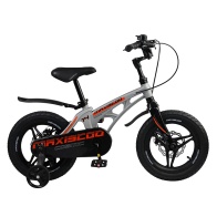 Детский Велосипед MAXISCOO  "Cosmic", Deluxe Plus 14", Серый Матовый, С Дисковыми Тормозами (2023)