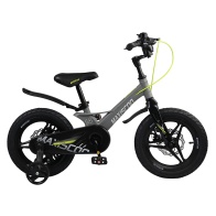 Детский Велосипед MAXISCOO  "Space", Deluxe Plus 14", Серый Матовый, С Дисковыми Тормозами (2023)