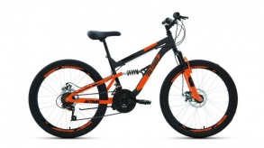 Велосипед FORWARD ALTAIR MTB FS 24 disc серый\оранжевый 15"