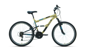 Велосипед FORWARD ALTAIR MTB FS 26 1.0 (26" 18 ск. рост 16") бежевый\черный