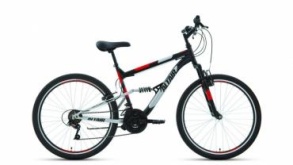 Велосипед ALTAIR MTB FS 26 1.0 (26" 18 ск. рост 18") 2021, черный/красный