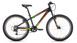 Велосипед FORWARD TWISTER 24 1.0 черный\оранжевый 13"