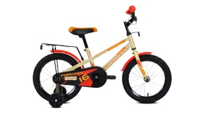 Велосипед FORWARD METEOR 16 (16" 1 ск. ) серо-голубой\оранжевый