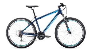 Велосипед FORWARD APACHE 27,5 1.0 синий\светло-зеленый 15"