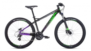 Велосипед FORWARD NEXT 27,5 3.0 disc темно-фиолетовый\светло-зеленый 15"