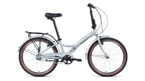 Велосипед FORWARD ENIGMA 24 3.0 (24" 3 ск. рост 14") хром\белый