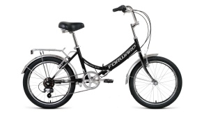 Велосипед FORWARD ARSENAL 20 2.0 черный\серый 14"