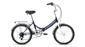 Велосипед FORWARD ARSENAL 20 2.0 темно-синий\серый 14"