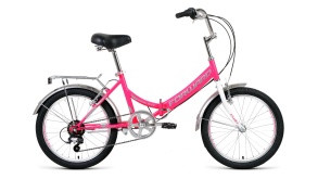 Велосипед FORWARD ARSENAL 20 2.0 розовый\серый 14"