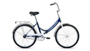 Велосипед FORWARD VALENCIA 24 1.0 темно-синий\серый 16"