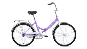 Велосипед FORWARD VALENCIA 24 1.0 фиолетовый\серый 16"