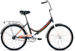 Велосипед FORWARD VALENCIA 24 1.0 24" 1 ск. рост. 16", темно-серый/бежевый