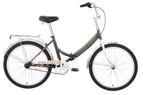 Женский велосипед FORWARD VALENCIA 24 3.0 (24" 3 ск. рост 16") темно-серый/бежевый