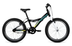 Велосипед FORWARD COMANCHE 20 1.0 черный\зеленый 10.5"