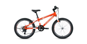 Велосипед FORWARD RISE 20 2.0 оранжевый\белый 10.5"