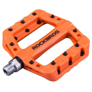 Педали ROCKBROS 2017-12C платформы, нейлон, с шипами; оранжевый