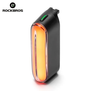 Фонарь задний ROCKBROS магнитный, 7 режимов, с датчиком торможения, IPX6, Type-C; черный