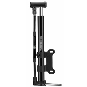 Насос напольный ROCKBROS MP2821, компактный, алюминий, с манометром, до 120 PSI; черный